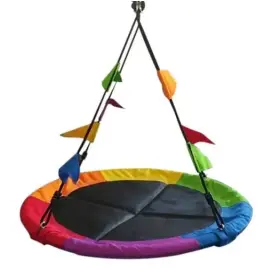 Hojdačka 2Kids Toys Bocianie hniezdo s vlajkami farebné