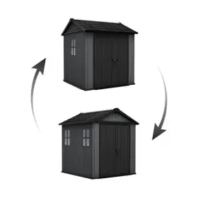 Záhradný domček Keter Newton Plus wide 7x7,5 šedý, s podlahou