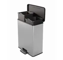 Odpadkový kôš Curver Deco Bin Duo 26 l + 26 l strieborný