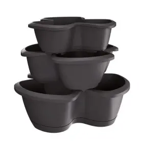 Kvetináč Prosperplast RESPANA TRIO na bylinky antracit
