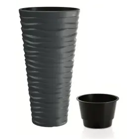 Kvetináč Prosperplast SAND SLIM antracit 34,9 cm