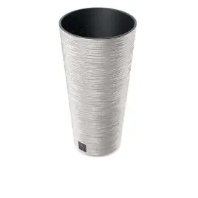 Kvetináč Prosperplast FURU SLIM ECO WOOD 30 cm bílý