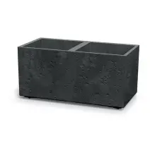 Kvetináč Prosperplast SIERRA CASE beton effect 77 cm čierny betón