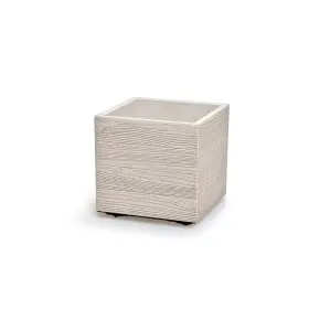 Kvetináč Prosperplast MADERA SQUARE eco wood 38,5 cm biely eco