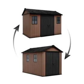 Záhradný domček Keter Newton Plus wide 11x7,5 hnedý, s podlahou