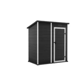 Záhradný domček Keter Essential 6 x 4 tmavosivý / biely, s podlahou