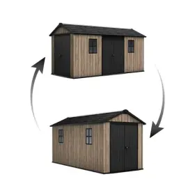 Záhradný domček Keter Apex 7,5 x 15 Ashwood, s podlahou