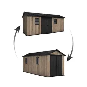 Záhradný domček Keter Apex 7,5 x 17 Ashwood, s podlahou