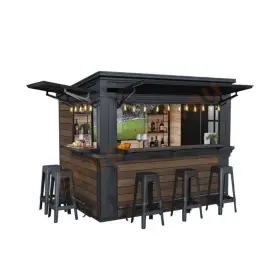 Záhradný domček Keter Deco Bar Duo Walnut, s podlahou