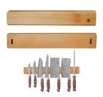 Lišta  Dellinger štýlová magnetická na nože z akáciového dreva 500 x 65 x 20 mm