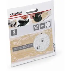 Brúsny papier Kreator KRT230553 125mm na farbu G40, 5ks