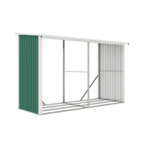 Prístrešok na drevo G21 WOH 682 - 302 x 119 cm, zelený