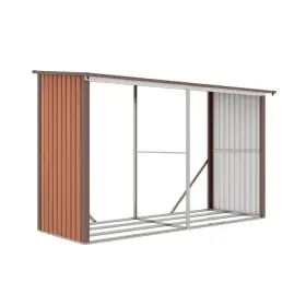 Prístrešok na drevo G21 WOH 682 - 302 x 119 cm, hnedý