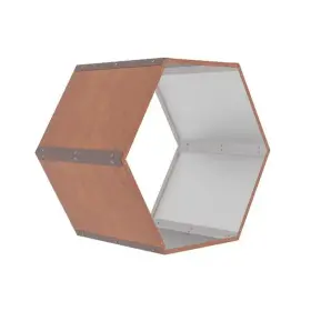 Prístrešok na drevo G21 HEX 53 - 92 x 60 cm, hnedý