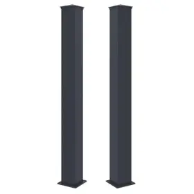 Stĺpik G21 pre bránku a bránu 15x166 cm s patkou, antracitový, 2 kusy