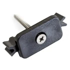 Príchytka G21 terasového prkna k nosníku terasových dosiek, s oceľovou skrutkou