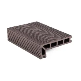 Terasová doska G21 zakončovacia, 2,5 x 14 x 400 cm, Dark Wood, WPC