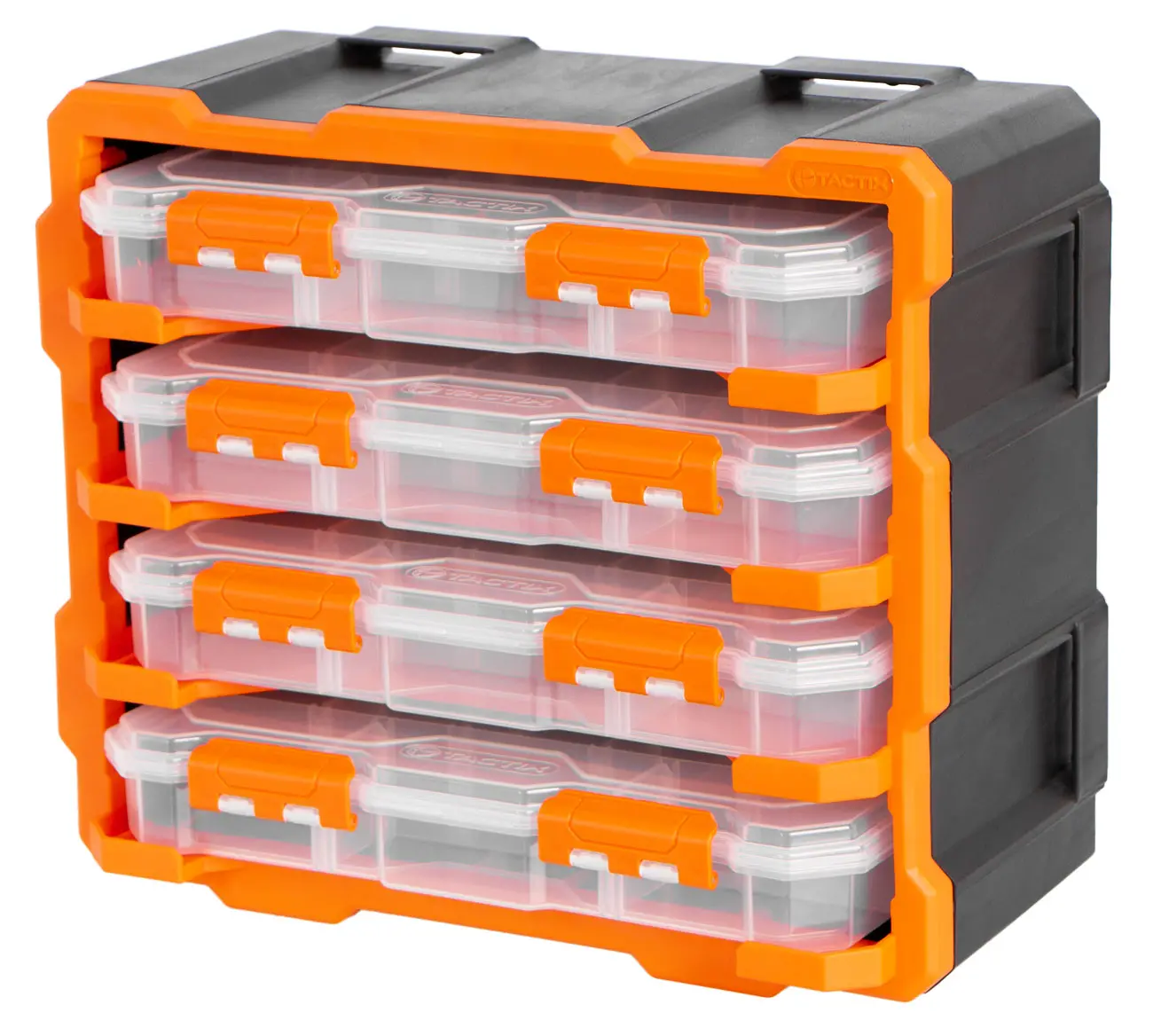 Plastový organizér, 4 uzatvárateľné boxy - TC320670