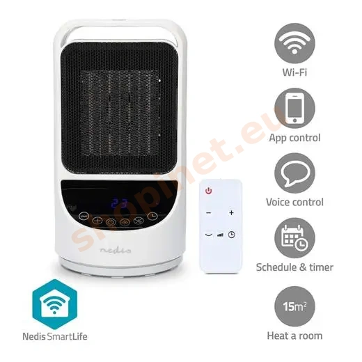 Ventilátor Nedis SmartLife Ceramic PTC Fan Heater HTFA22WTW