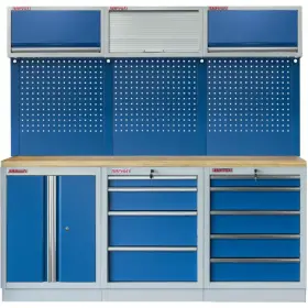 Zostava 6 ks PROFI BLUE dielenského nábytku 2040 x 495 x 2000 mm - MTGS1300BF