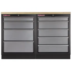 Zostava kvalitných PROFI dielenských skriniek s pracovnou doskou - TGS1300BAL09