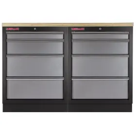 Zostava kvalitných PROFI dielenských skriniek s pracovnou doskou - TGS1300BAL10