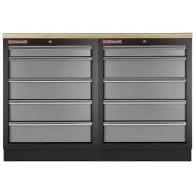 Zostava kvalitných PROFI dielenských skriniek s pracovnou doskou - TGS1300BAL11