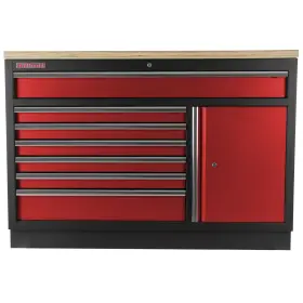 Celokovová široká dielenská skrinka PROFI RED, 7 zásuviek, skrinka - RTGC1371