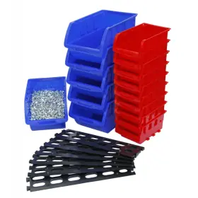 Závesná plastová lišta s 15 plastovými boxami - MSBRWK0906