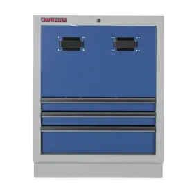 Celokovová dielenská skrinka PROFI BLUE na navijaky, 3 zásuvky - MTGC1303A