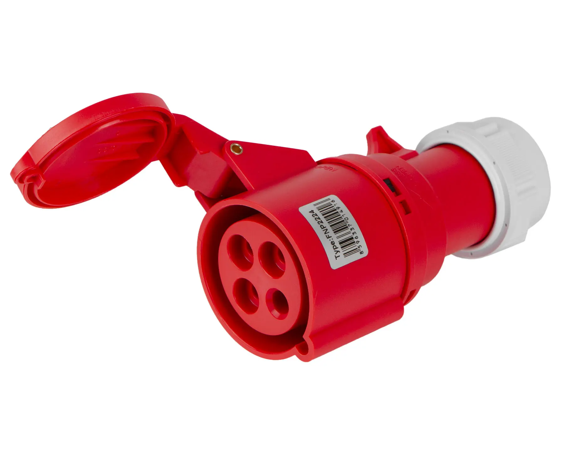 Priemyselná zásuvka, 4P, 400 V, 32 A - FNP2224