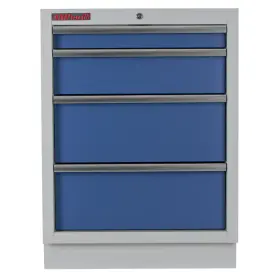 Celokovová dielenská skrinka PROFI BLUE, 4 šuflíky 680x458x910 mm - MTGC1304