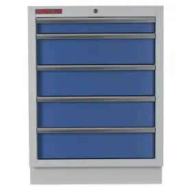 Celokovová dielenská skrinka PROFI BLUE, 5 šuflíkov 680x458x910 mm - MTGC1305