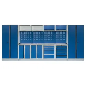 Kvalitný PROFI BLUE dielenský nábytok - 4535 x 2000 x 495 mm - MTGS1300BB1