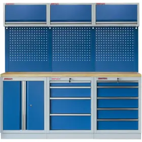 Zostava 6 ks PROFI BLUE dielenského nábytku 2040 x 495 x 2000 mm - MTGS1300BC