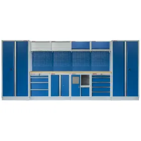 Kvalitný PROFI BLUE dielenský nábytok - 4535 x 2000 x 495 mm - MTGS1301AD