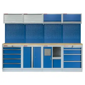 Zostava PROFI BLUE dielenského nábytku 2720 x 495 x 2000 mm - MTGS1301BB