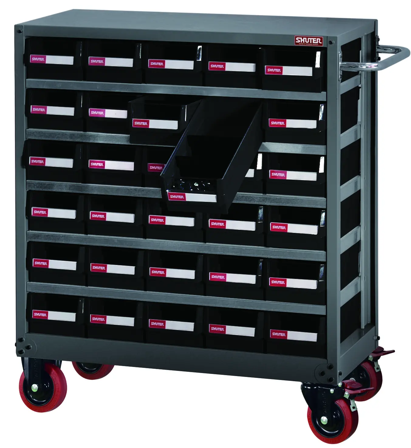 Pojazdný kovový organizér dielenský s 30 zásuvkami pre náročné použitie - NHD-530