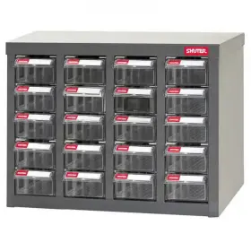 Galvanizovaný kovový organizér pre dielenský materiál a diely s 20 zásuvkami - ST1-420