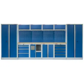 Kvalitný PROFI BLUE dielenský nábytok - 4535 x 495 x 2000 mm - MTGS1301AE