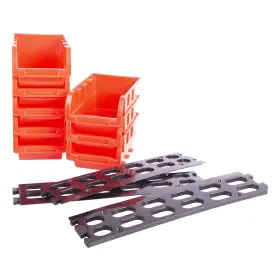 Závesná plastová lišta so 6 plastovými boxmi - MW8712