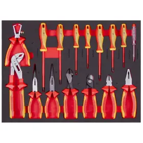 Sada VDE klieští a skrutkovačov v penovej výplni, 16 ks - AH2409