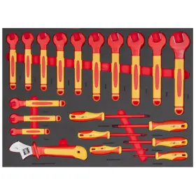 Sada VDE skrutkovačov a kľúčov v penovej výplni, 20 ks - AH2402