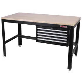 Pracovný stôl do dielne so závesnou skrinkou, 5 zásuviek - AH1576