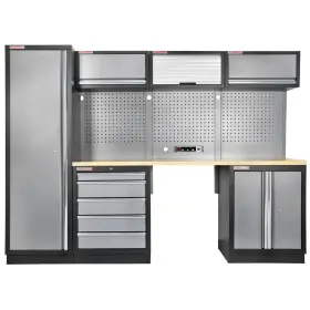 Zostava dielenského nábytku PROFI s vysokou úzkou skriňou, 6 ks - AHP1300