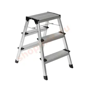 Hliníkové schodíky AHProfi obojstranné, 2x3 stupne, 150 kg - AH403C