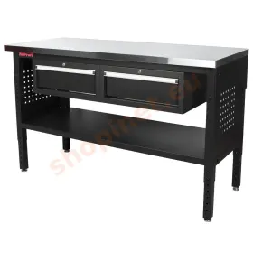 Dielenský stôl EXPERT s nerezovou doskou, 2 zásuvky - TSP6024SBAL1