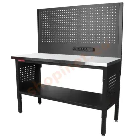 Dielenský stôl EXPERT so zástenou, 152 cm, nerezová doska - TSP6024SBAL3