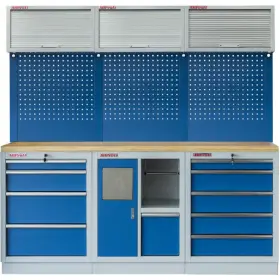 Zostava 6 ks PROFI BLUE dielenského nábytku 2040 x 495 x 2000 mm - MTGS1301RRRDD