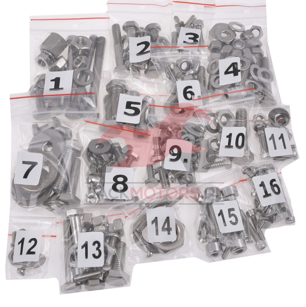 Sada skrutiek na celý motocykel MZ ETZ 150 PL